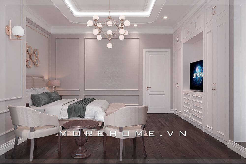 Nội thất phòng ngủ màu trắng